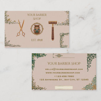 Tarjetas de Presentación de Barberías Vintage