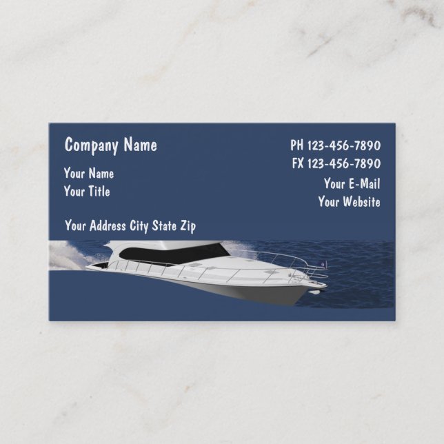 Tarjetas de Presentación de Barcos (Anverso)