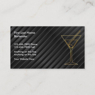 Tarjetas de presentación de barman