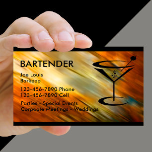 Tarjetas de Presentación de Bartender
