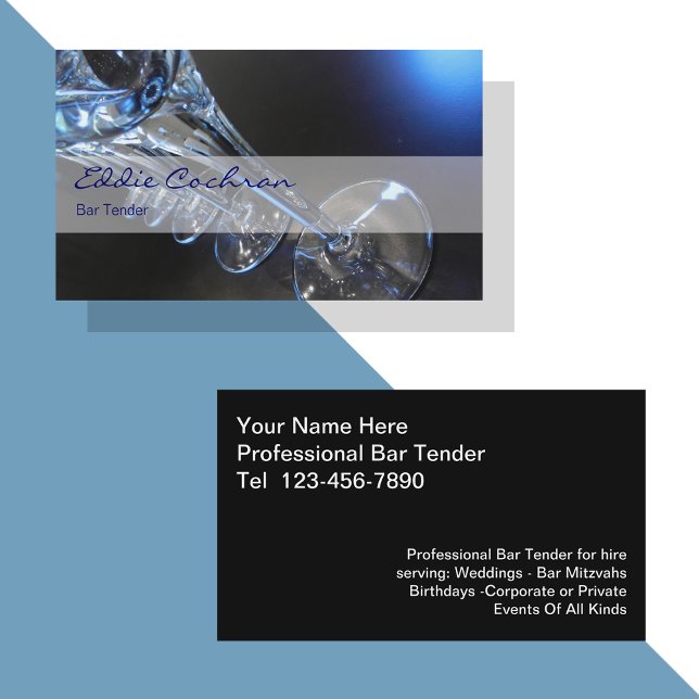 Tarjetas de Presentación de Bartender (Subido por el creador)