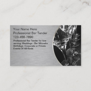 Tarjetas de Presentación de Bartender