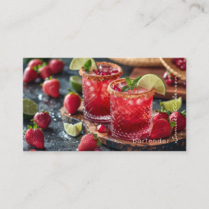 Tarjetas de presentación de bartender mixólogo