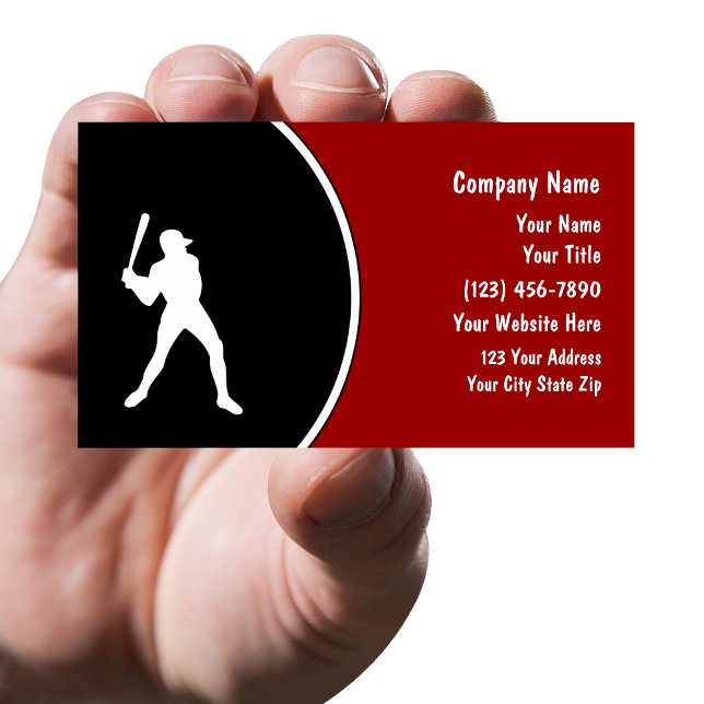 Tarjetas de Presentación de Béisbol Simples (Subido por el creador)