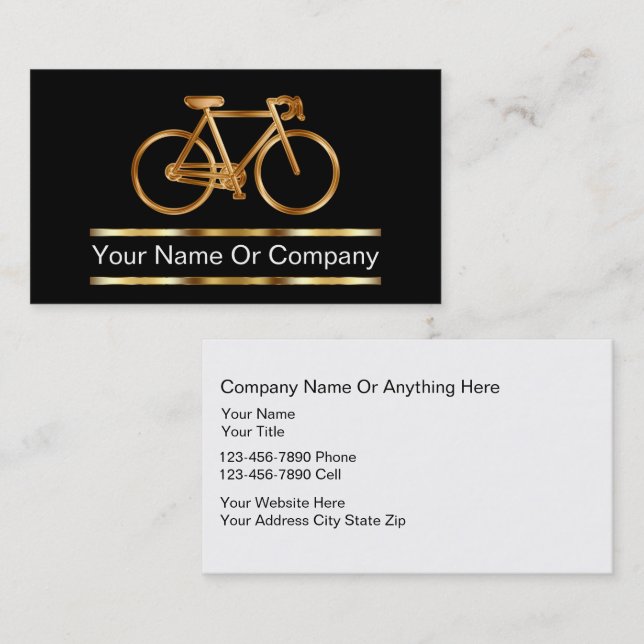 Tarjetas de presentación de bicicletas (Anverso / Reverso)