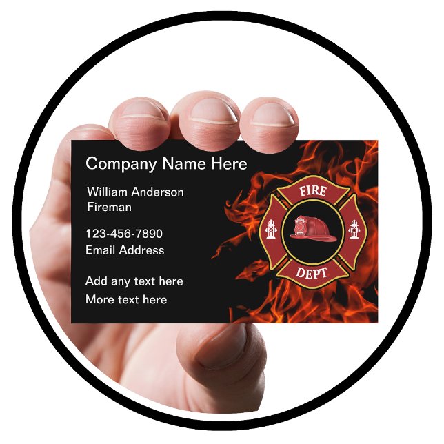 Tarjetas de presentación de bomberos (Subido por el creador)