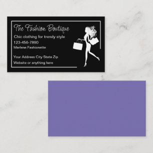 Tarjetas de presentación de boutique de moda edita