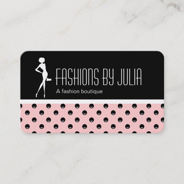 Tarjetas de presentación de boutique de moda trend (Anverso)