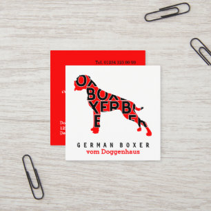 Tarjetas de presentación de boxeador alemán