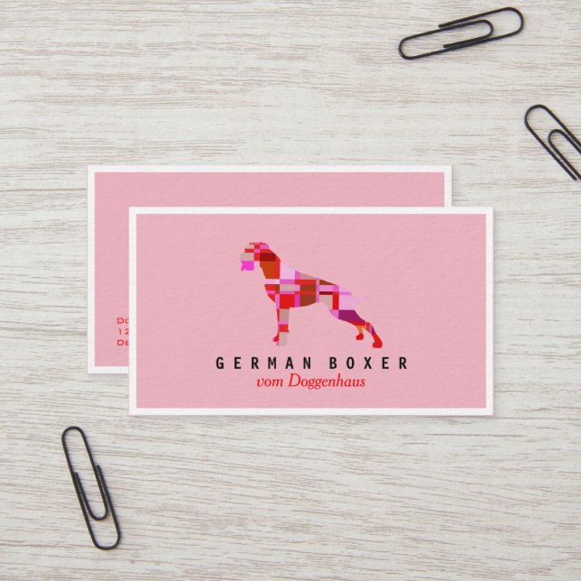 Tarjetas de presentación de boxeador alemán (Anverso/Reverso In Situ)