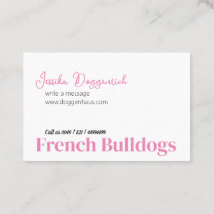 Tarjetas de presentación de Bulldog Francés