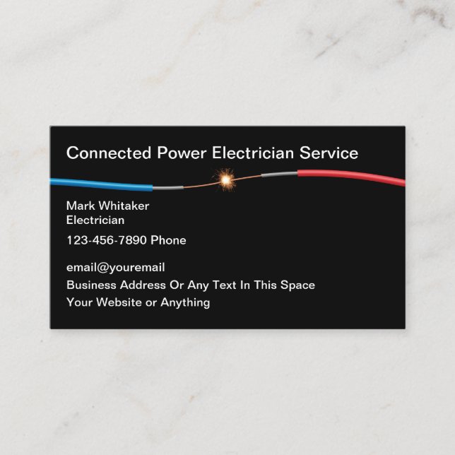 Tarjetas de presentación de cables eléctricos (Anverso)