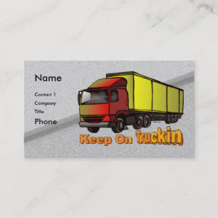 Tarjetas de presentación de camionero retro 1