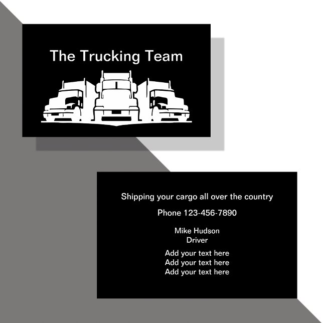 Tarjetas de presentación de camioneros (Subido por el creador)