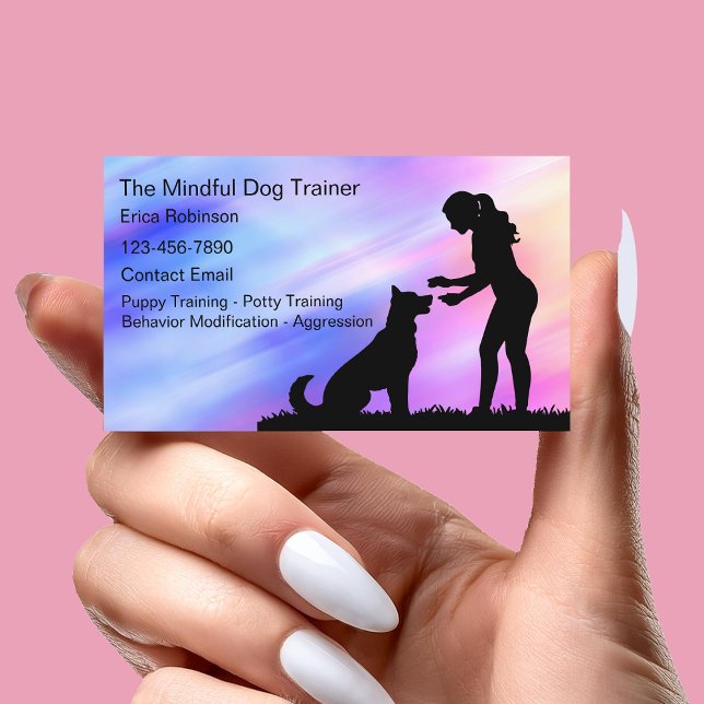 Tarjetas de presentación de Canine Dog Trainer (Subido por el creador)