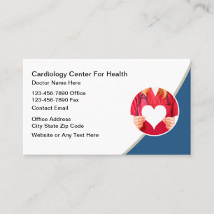 Tarjetas de presentación de cardiólogo moderno car