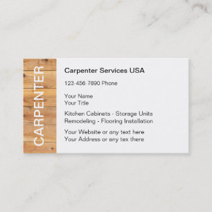 Tarjetas de presentación de carpintero