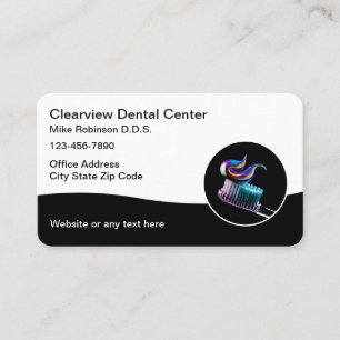 Tarjetas de presentación de cepillo de dientes mod