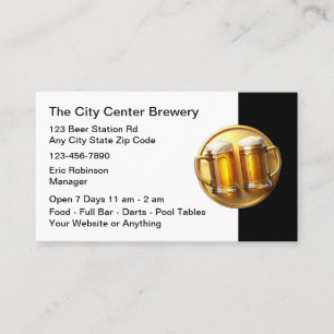Tarjetas de presentación de cervezas cervecería ja
