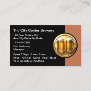 Tarjetas de presentación de cervezas cervecería ja