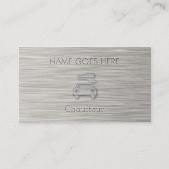 Tarjetas de presentación de Chauffeur "Steel" (Anverso)