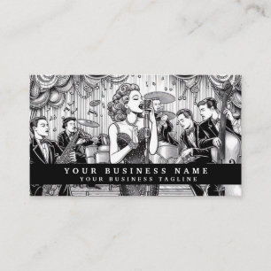 Tarjetas de presentación de chica glam vintage ret