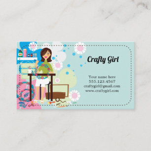 Tarjetas de presentación de Chica Super Crafty