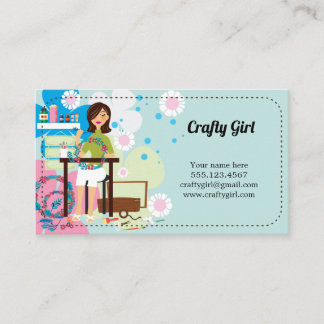 Tarjetas de presentación de Chica Super Crafty