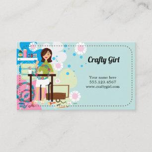 Tarjetas de presentación de Chica Super Crafty