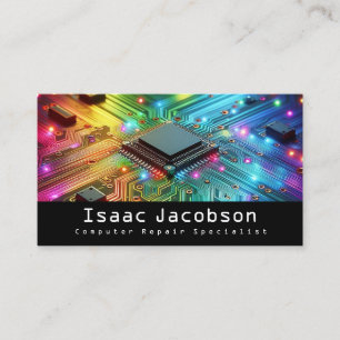 Tarjetas de presentación de circuito de arcoíris d