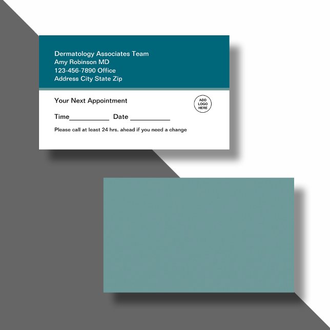 Tarjetas de presentación de citas a granel dermató (Subido por el creador)