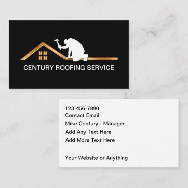 Tarjetas de presentación de Classy Roofing And Con (Anverso / Reverso)