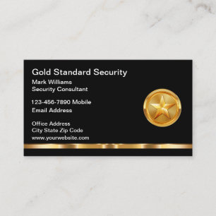Tarjetas de presentación de Classy Security Servic