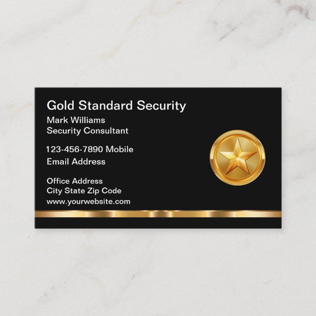 Tarjetas de presentación de Classy Security Servic (Anverso)