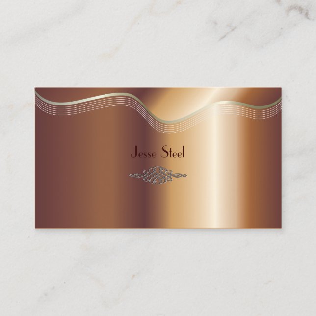 Tarjetas de presentación de cobre falso (Anverso)