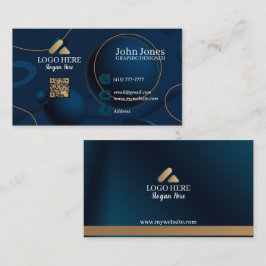 Tarjetas de presentación de código QR de burbujas