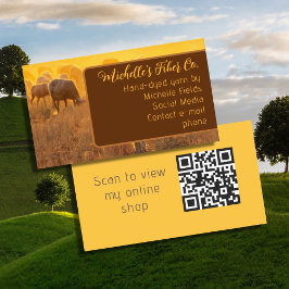 Tarjetas de presentación de código QR de ovejas pa