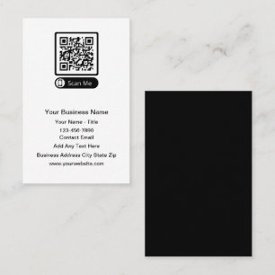 Tarjetas de presentación de código QR de presupues