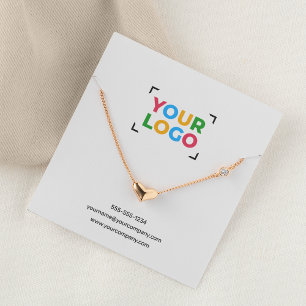 Tarjetas de presentación de collares con logotipo 