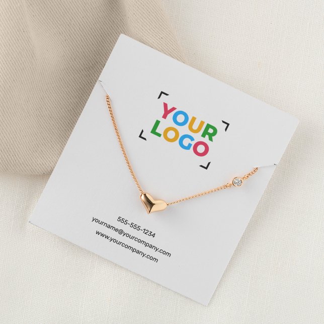 Tarjetas de presentación de collares con logotipo  (Subido por el creador)