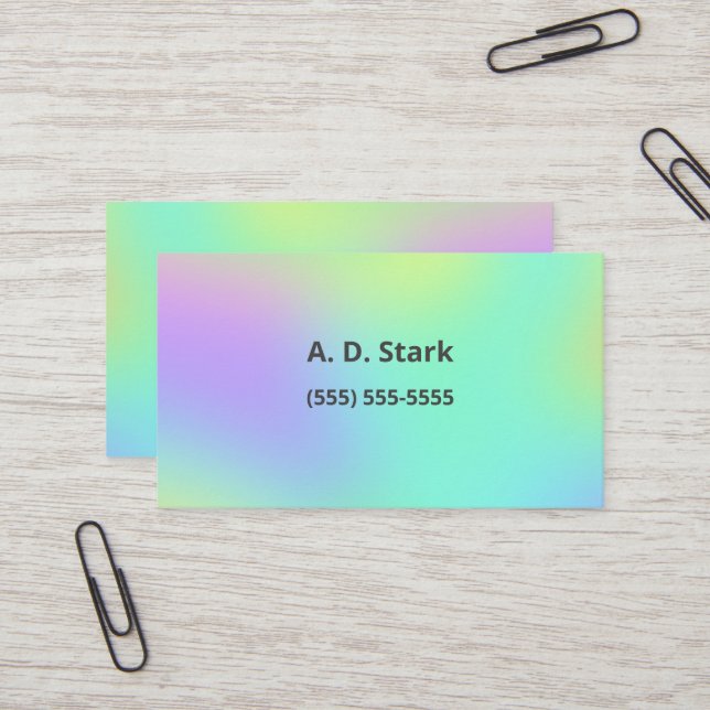 Tarjetas de presentación de color suave gradiente (Anverso/Reverso In Situ)