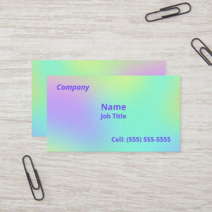 Tarjetas de presentación de color suave gradiente