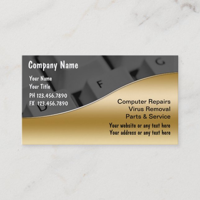 Tarjetas de Presentación de Computadoras (Anverso)