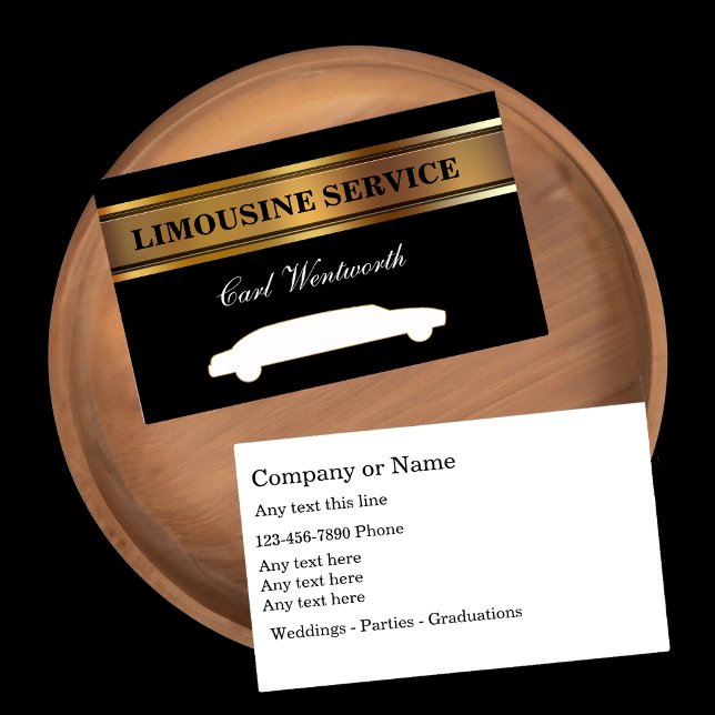 Tarjetas de presentación de conductor de limusina  (Subido por el creador)