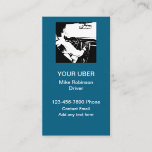 Tarjetas de presentación de conductor de Uber