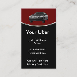 Tarjetas de presentación de conductor de Uber de l