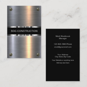 Tarjetas de presentación de construcción con clase