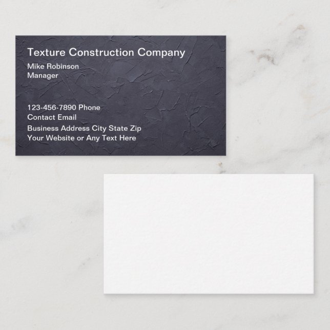 Tarjetas de presentación de construcción de muro d (Anverso / Reverso)