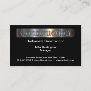 Tarjetas de presentación de construcción moderna y