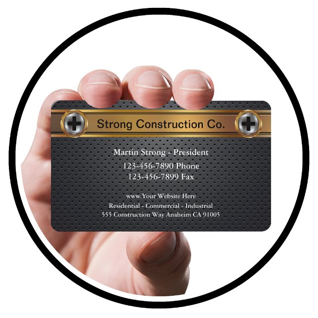 Tarjetas de presentación de construcción potentes (Subido por el creador)